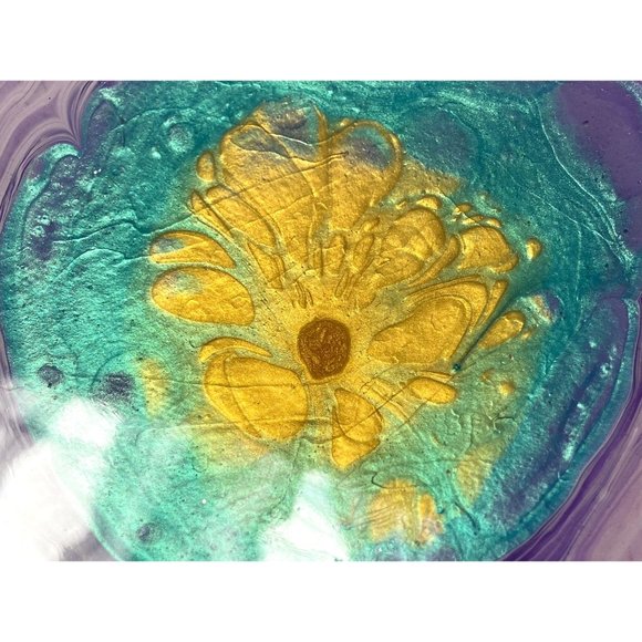 Original Art “Kaleidoscope Sun” Mixed Media Artwork Painting Framed 8"x6" - Picture 4 of 5